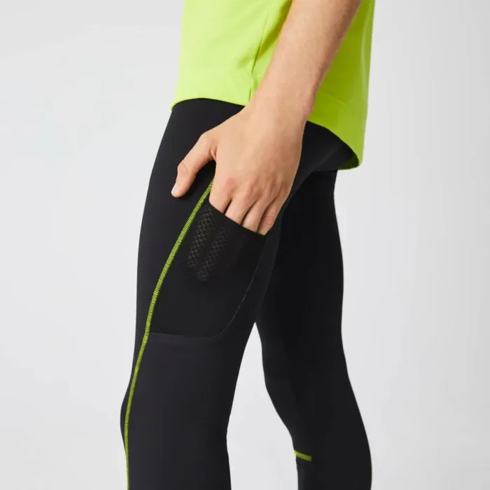 Sweatpants and Trousers Men Lacoste Men039s SPORT Thermal Leggings Black Yellow 60r