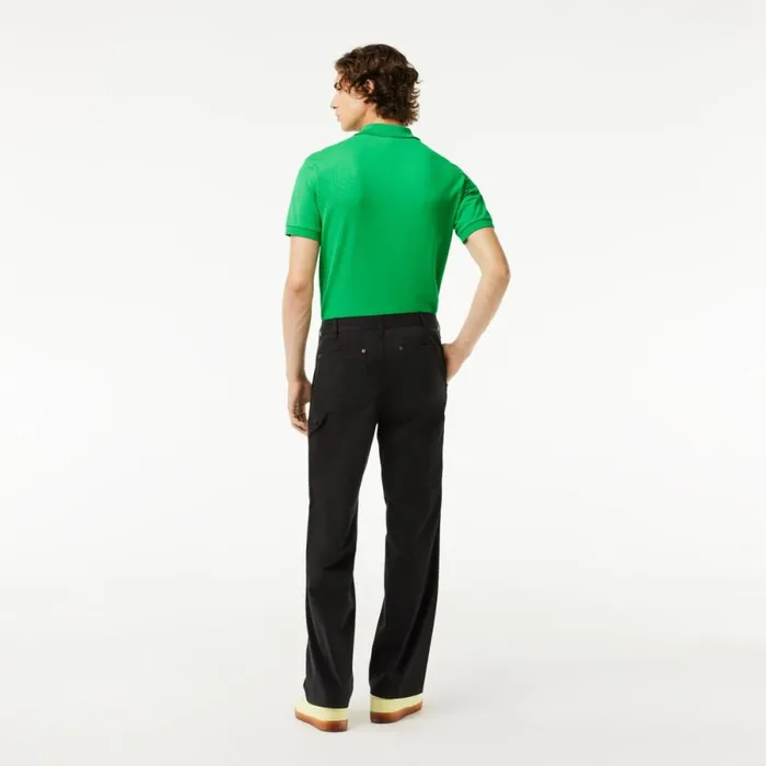 Sweatpants and Trousers Men Lacoste Men039s Straight Fit Cotton Twill Cargo Pants Black 031