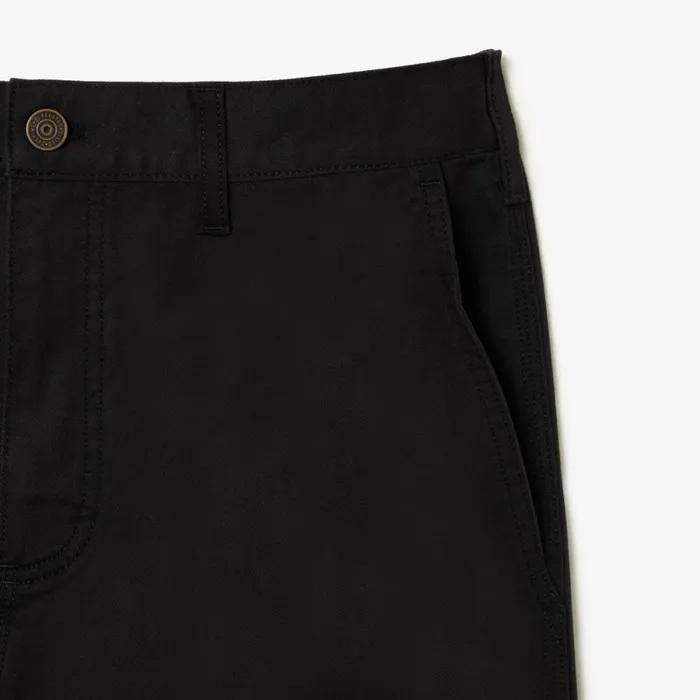 Sweatpants and Trousers Men Lacoste Men039s Straight Fit Cotton Twill Cargo Pants Black 031