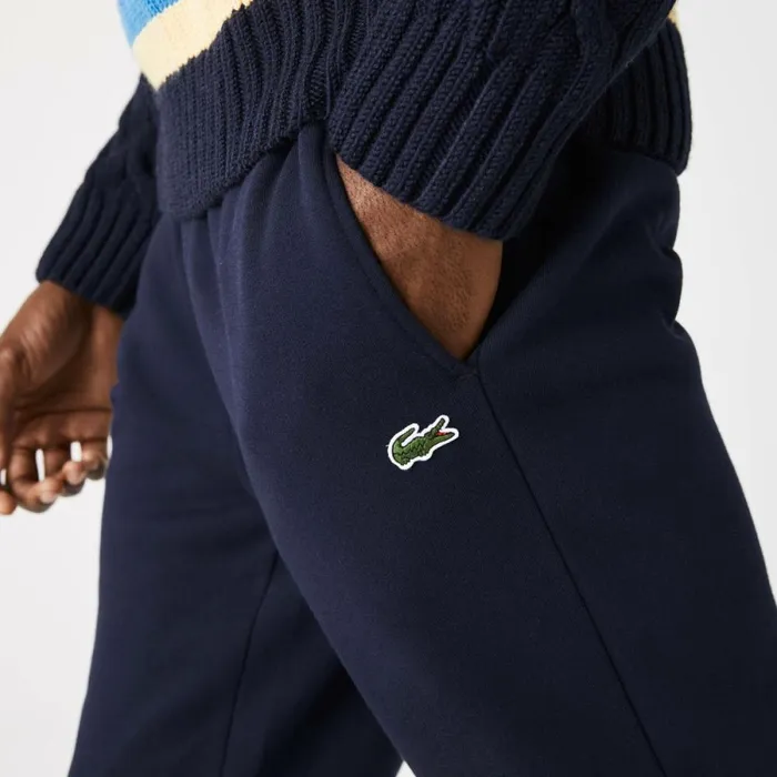 Sweatpants and Trousers Men Lacoste Mens Organic Cotton Sweatpants Navy Blue 166