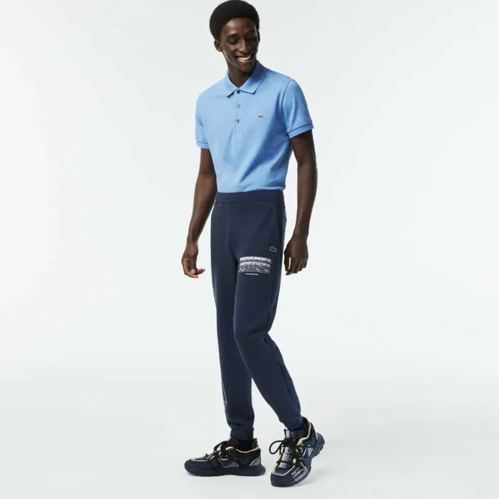 Sweatpants and Trousers Men Lacoste Mens Slim Fit Sweatpants Blue Kxe