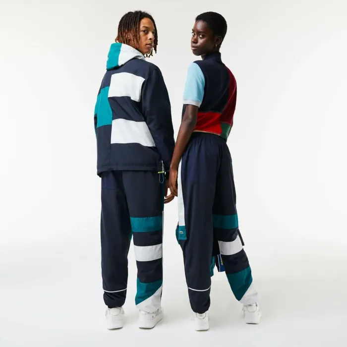 Sweatpants and Trousers MenWomen Lacoste Men039s WaterRepellent Patchwork Joggers Multicolor C50