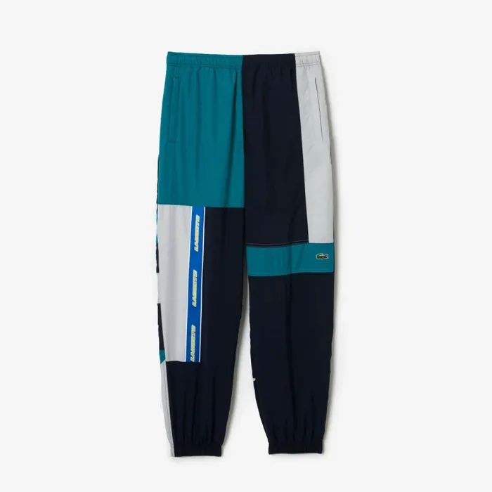 Sweatpants and Trousers MenWomen Lacoste Men039s WaterRepellent Patchwork Joggers Multicolor C50