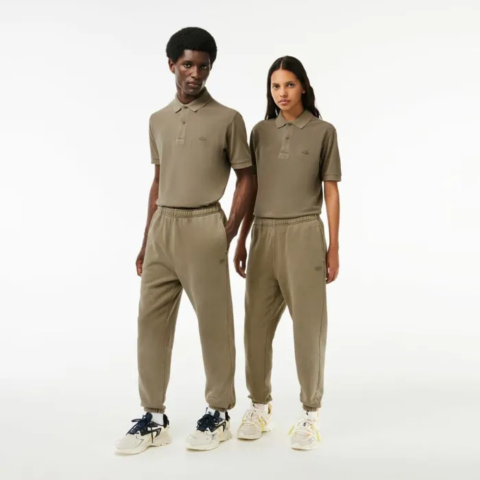 Sweatpants and Trousers MenWomen Lacoste Unisex Cotton Fleece Joggers Khaki Green S3i