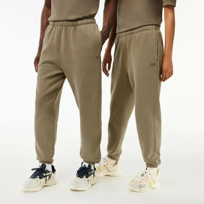Sweatpants and Trousers MenWomen Lacoste Unisex Cotton Fleece Joggers Khaki Green S3i