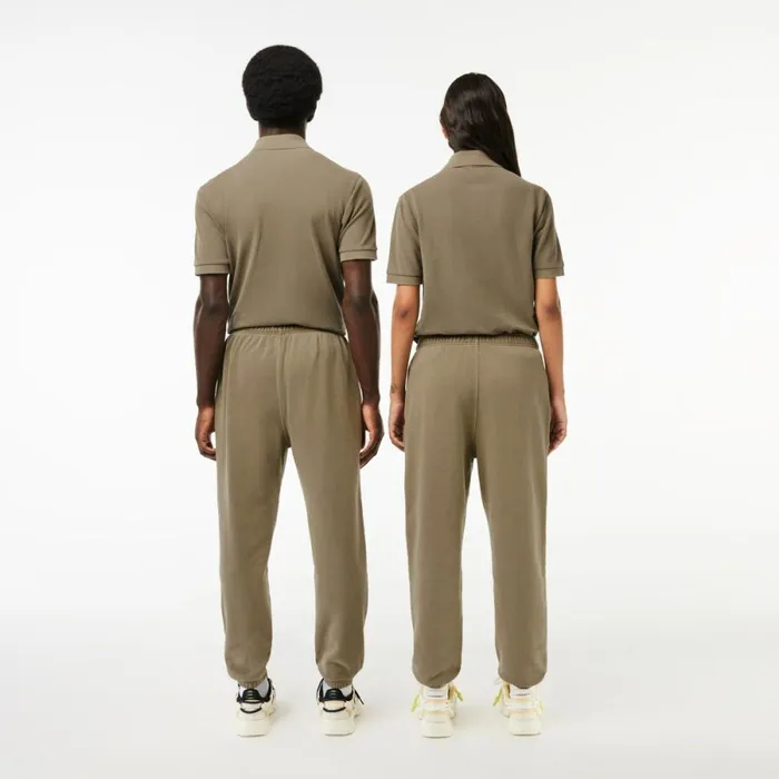 Sweatpants and Trousers MenWomen Lacoste Unisex Cotton Fleece Joggers Khaki Green S3i