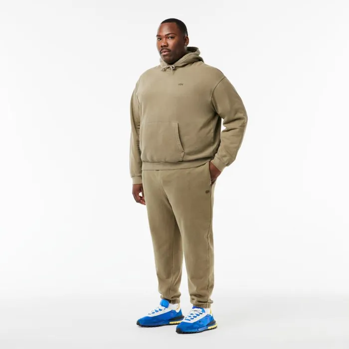 Sweatpants and Trousers MenWomen Lacoste Unisex Cotton Fleece Joggers Khaki Green S3i