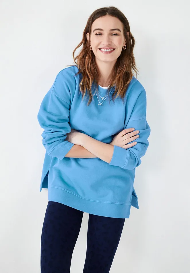 Sweatshirts and Hoodies Women Hush Mia Oversized Sweatshirt Marine Blue