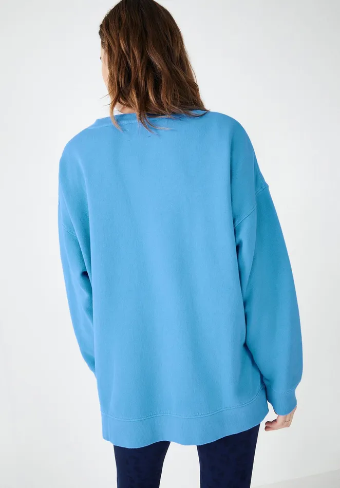 Sweatshirts and Hoodies Women Hush Mia Oversized Sweatshirt Marine Blue