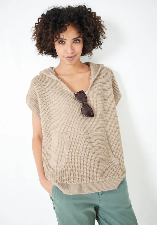 Sweatshirts and Hoodies Women Hush Olive Sleeveless Hoodie Moonshine