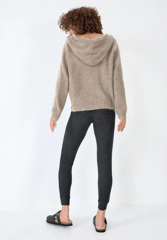 Sweatshirts and Hoodies Women Hush Soft Knitted Hoodie Hazel Brown