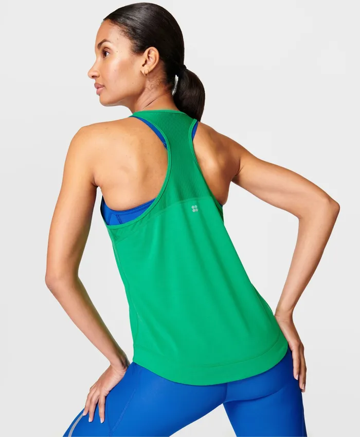 Sweaty Betty Vest Tops Women Breathe Easy Running Vest Electro Green