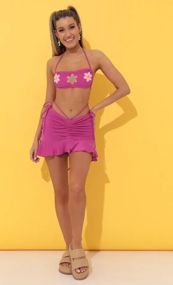 Swim CoverUp Skirt Purple Women LUCY IN THE SKY Swimwear Swim CoverUp Skirt Purple Women LUCY IN THE SKY Swimwear