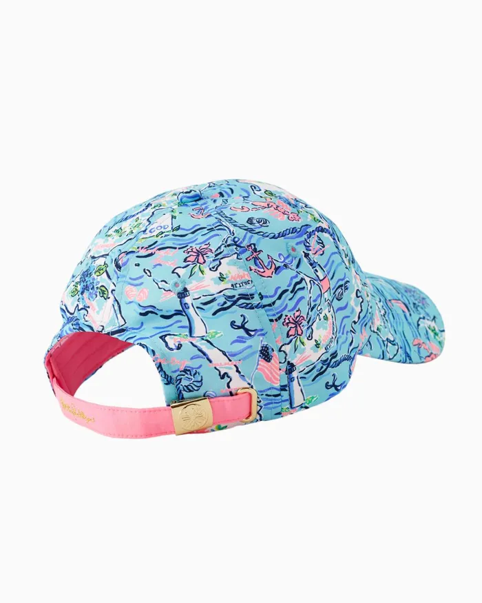 Swim WomenHome and Gifts Lilly Pulitzer Run Around Hat Bali Blue Lilly Loves Cape Cod Small