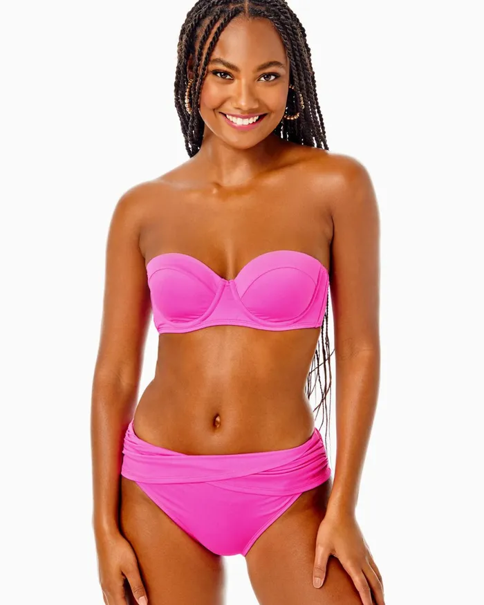 Swim Women Lilly Pulitzer Leven Bikini Top Plumeria Pink