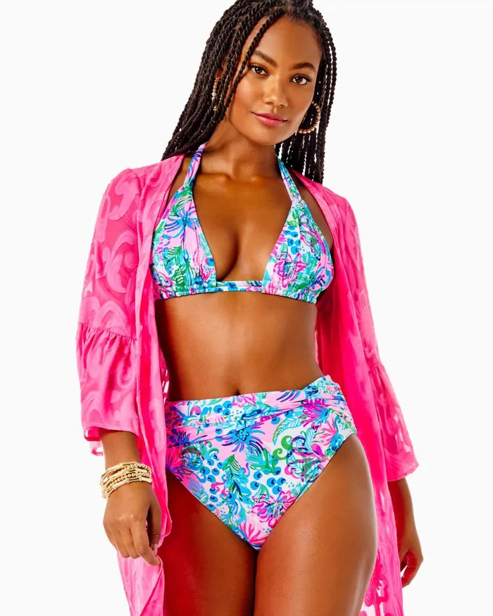Swim Women Lilly Pulitzer Yarrow HighWaisted Bikini Bottom Mandevilla Baby Paradise Petals Swim Women Lilly Pulitzer Yarrow HighWaisted Bikini Bottom Mandevilla Baby Paradise Petals