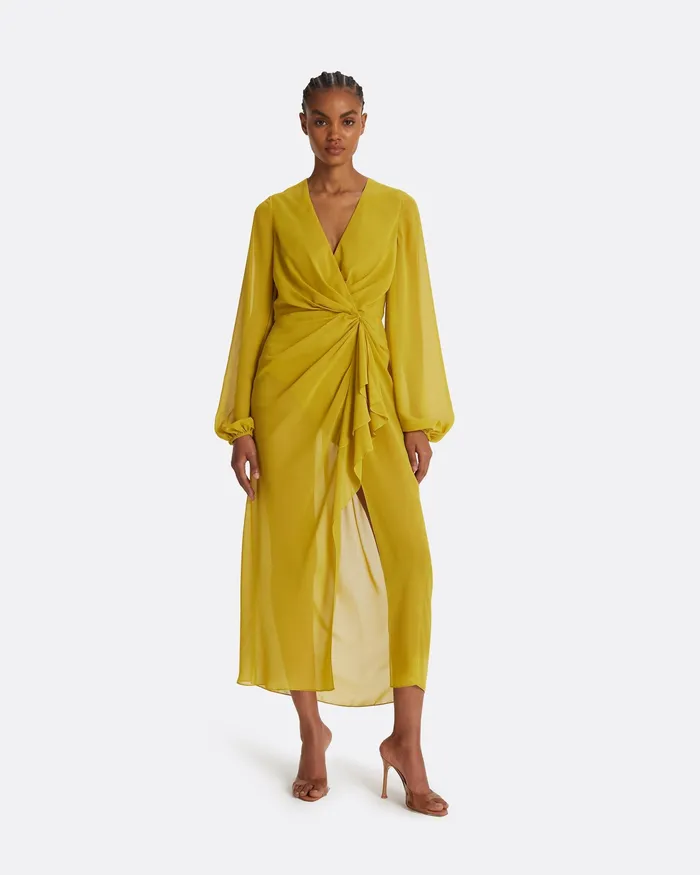Swimwear Prova Chartreuse Midi Dress Chartreuse Safiyaa Women