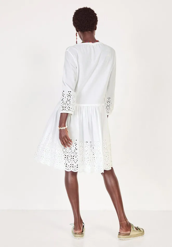 Swimwear Women Hush Cate Broderie Cover Up White
