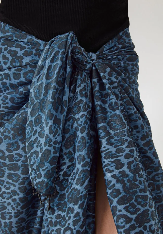 Swimwear Women Hush Romy Beach Sarong Blue Leopard