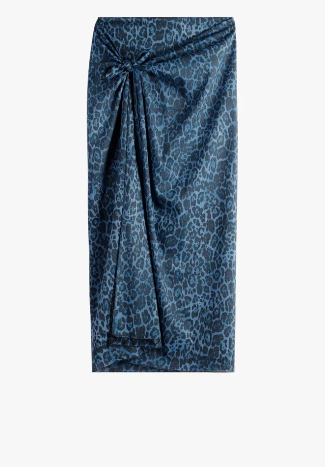 Swimwear Women Hush Romy Beach Sarong Blue Leopard