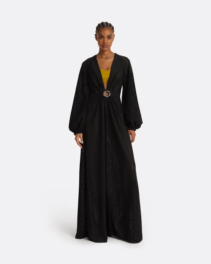 Swimwear Women Safiyaa Jacquis Black Long Dress Black