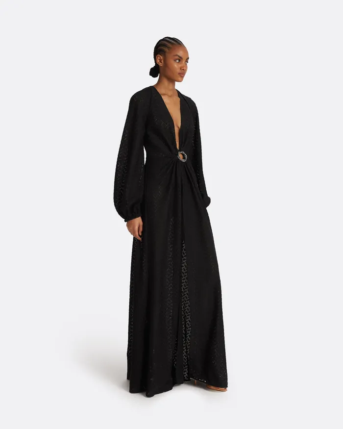 Swimwear Women Safiyaa Jacquis Black Long Dress Black