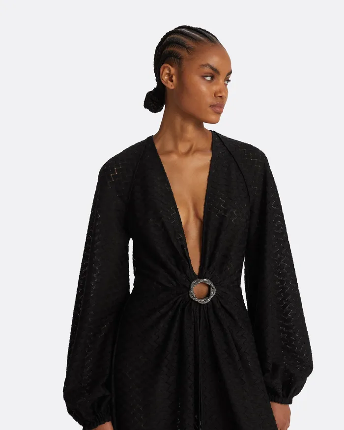 Swimwear Women Safiyaa Jacquis Black Long Dress Black