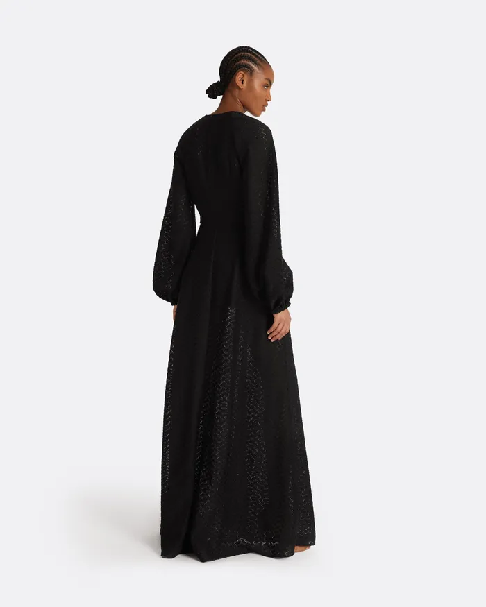 Swimwear Women Safiyaa Jacquis Black Long Dress Black