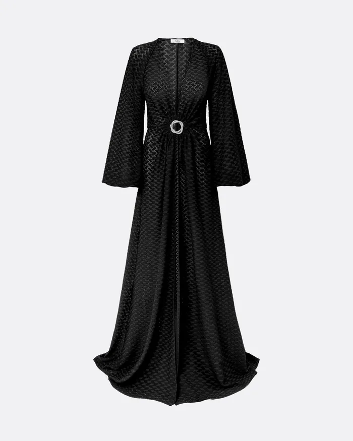 Swimwear Women Safiyaa Jacquis Black Long Dress Black