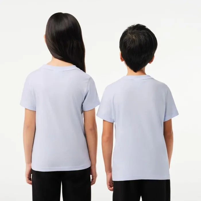 TShirts and Tops Kids Lacoste Kids039 Plain Cotton Jersey TShirt Phoenix Blue J2g