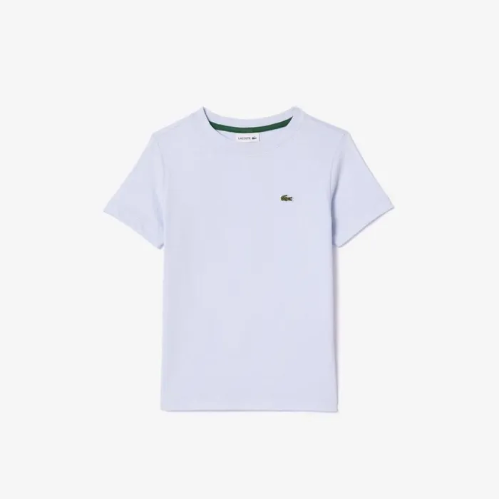 TShirts and Tops Kids Lacoste Kids039 Plain Cotton Jersey TShirt Phoenix Blue J2g