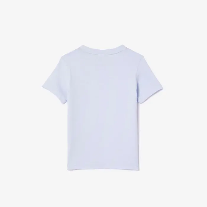 TShirts and Tops Kids Lacoste Kids039 Plain Cotton Jersey TShirt Phoenix Blue J2g