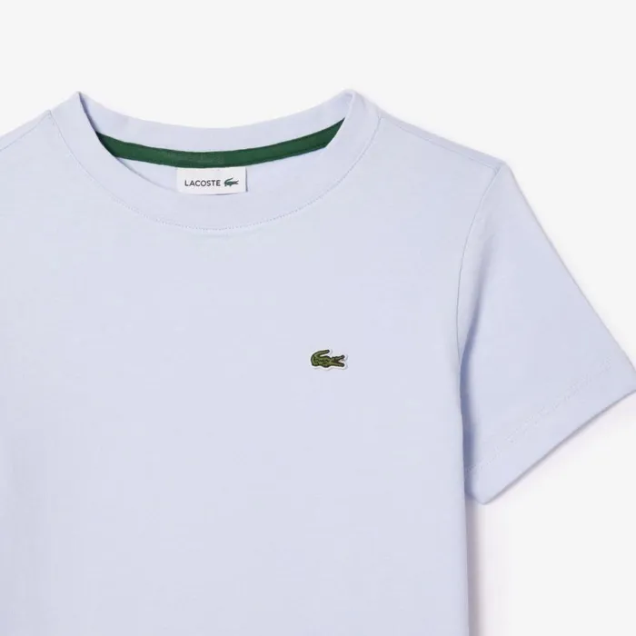 TShirts and Tops Kids Lacoste Kids039 Plain Cotton Jersey TShirt Phoenix Blue J2g