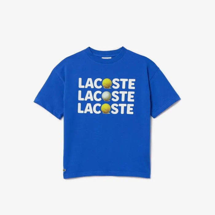 TShirts and Tops Kids Lacoste Kids039 Relaxed Fit Cotton Tennis Ball TShirt Ladigue Blue Ixw TShirts and Tops Kids Lacoste Kids039 Relaxed Fit Cotton Tennis Ball TShirt Ladigue Blue Ixw