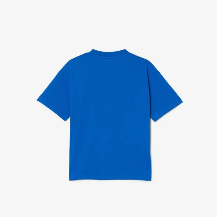 TShirts and Tops Kids Lacoste Kids039 Relaxed Fit Cotton Tennis Ball TShirt Ladigue Blue Ixw