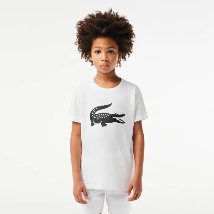 TShirts and Tops Kids Lacoste Kids039 SPORT Croc TShirt White 001