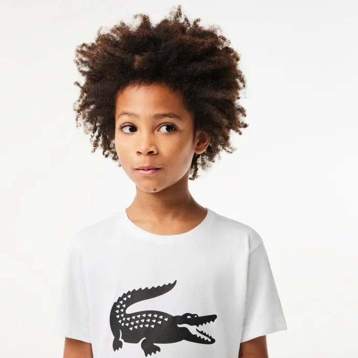TShirts and Tops Kids Lacoste Kids039 SPORT Croc TShirt White 001