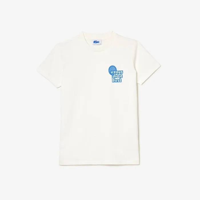 TShirts and Tops Women Lacoste Lacoste X EleVen By Venus Cotton TShirt White 70v