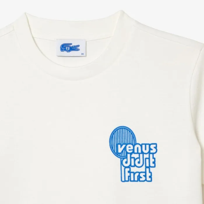 TShirts and Tops Women Lacoste Lacoste X EleVen By Venus Cotton TShirt White 70v