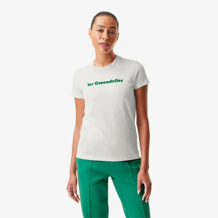 TShirts and Tops Women Lacoste Women039s Lacoste X Bandier Jersey TShirt White Green Iw0 TShirts and Tops Women Lacoste Women039s Lacoste X Bandier Jersey TShirt White Green Iw0