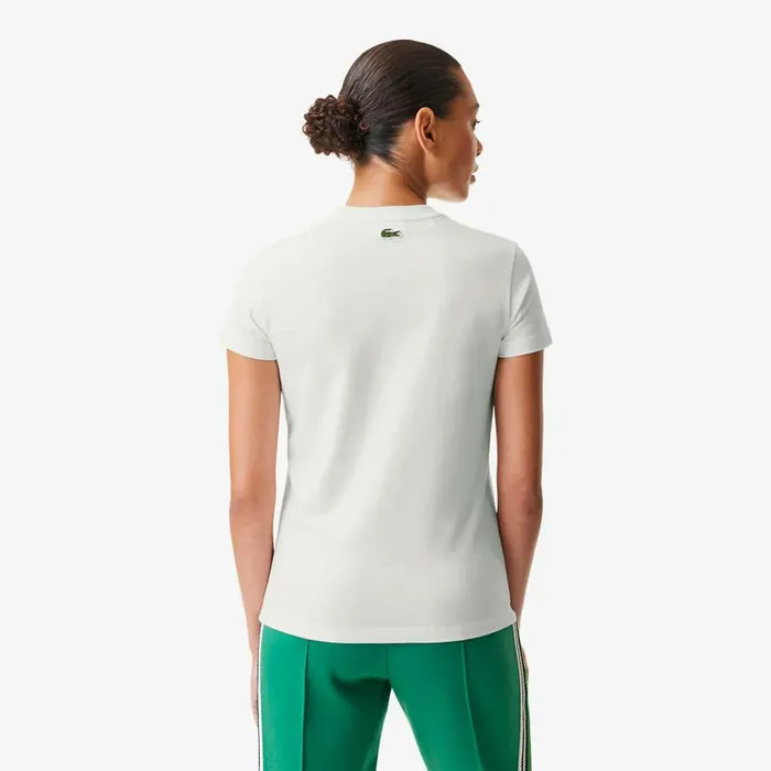 TShirts and Tops Women Lacoste Women039s Lacoste X Bandier Jersey TShirt White Green Iw0