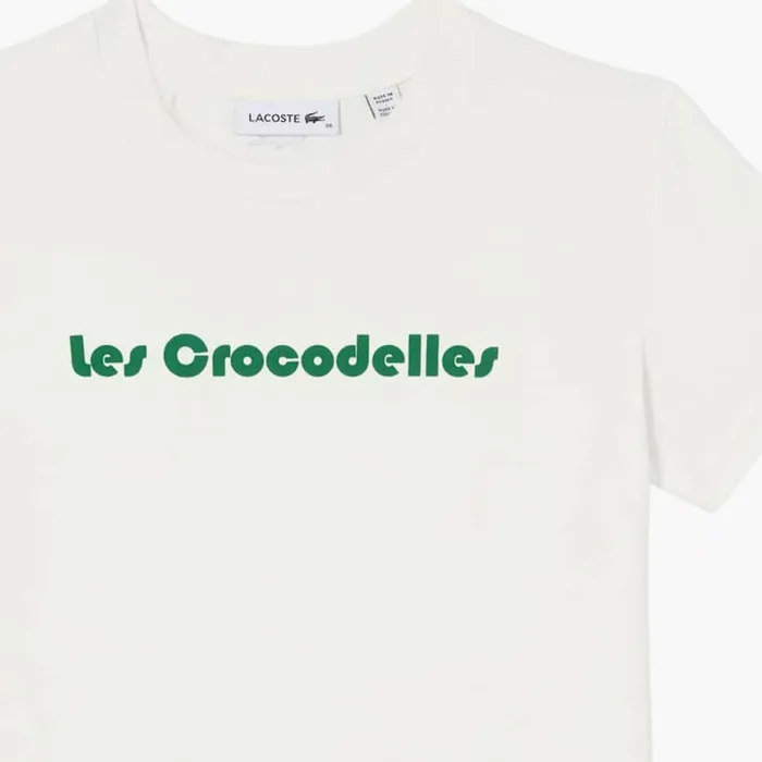 TShirts and Tops Women Lacoste Women039s Lacoste X Bandier Jersey TShirt White Green Iw0