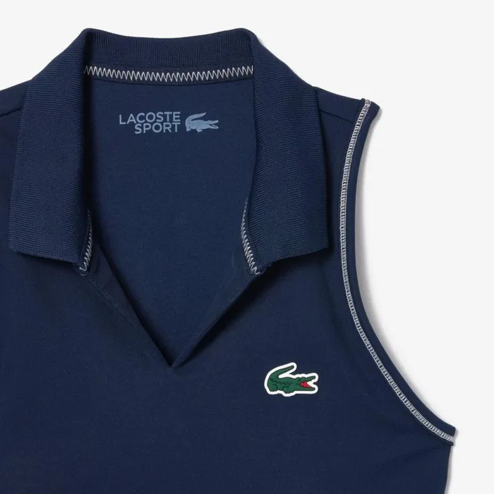 TShirts and Tops Women Lacoste Women039s Polo Inspired Sports Bra Navy Blue 166