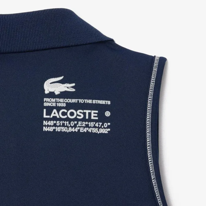 TShirts and Tops Women Lacoste Women039s Polo Inspired Sports Bra Navy Blue 166