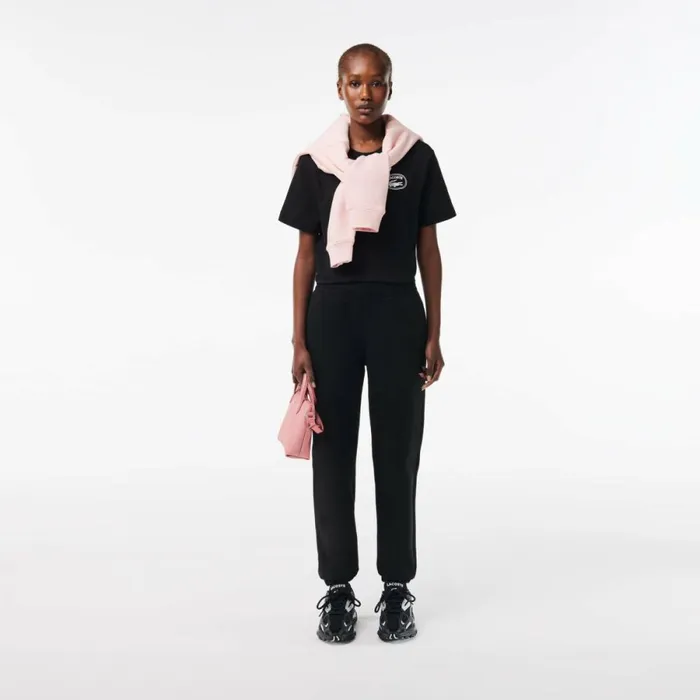 TShirts and Tops Women Lacoste Women039s Regular Fit Signature Print TShirt Black 031