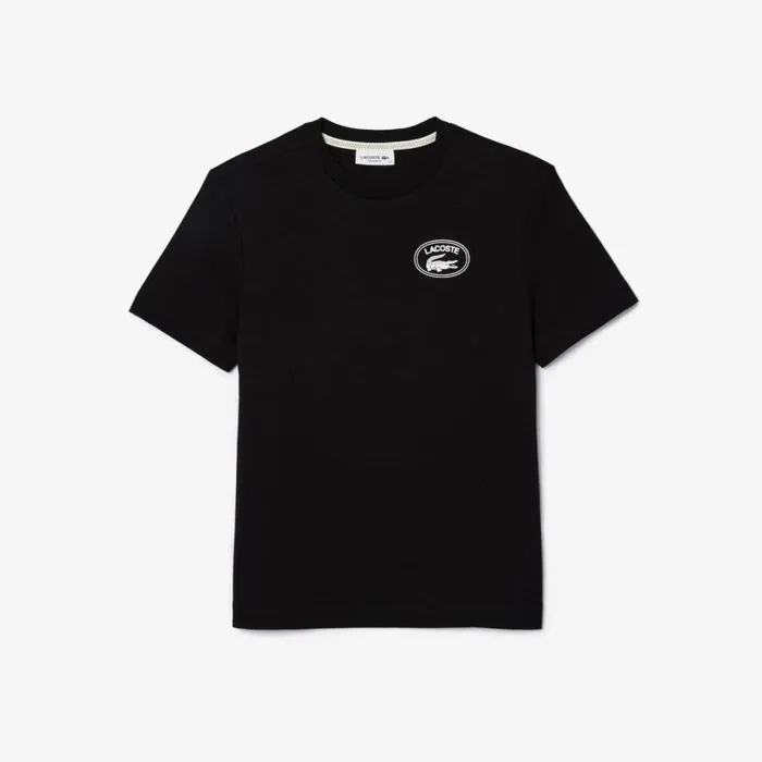 TShirts and Tops Women Lacoste Women039s Regular Fit Signature Print TShirt Black 031