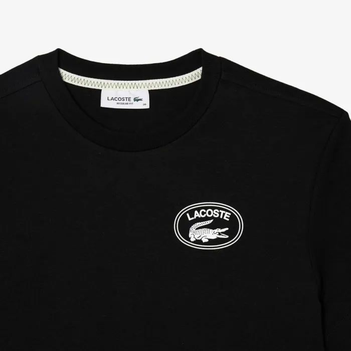 TShirts and Tops Women Lacoste Women039s Regular Fit Signature Print TShirt Black 031