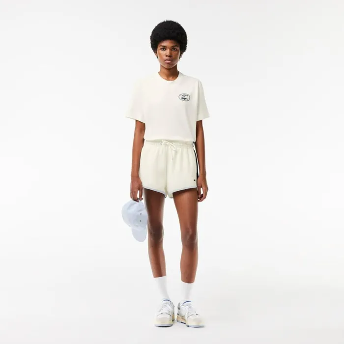 TShirts and Tops Women Lacoste Women039s Regular Fit Signature Print TShirt White 70v