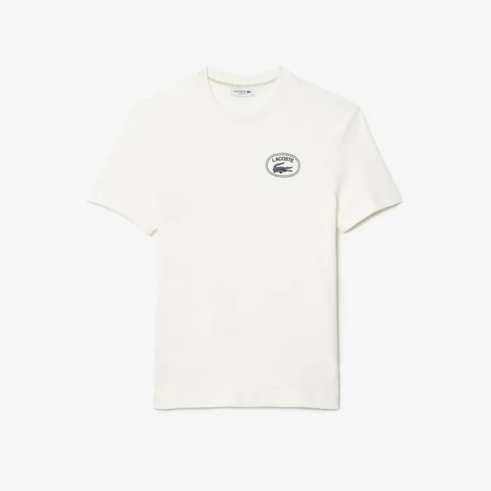 TShirts and Tops Women Lacoste Women039s Regular Fit Signature Print TShirt White 70v