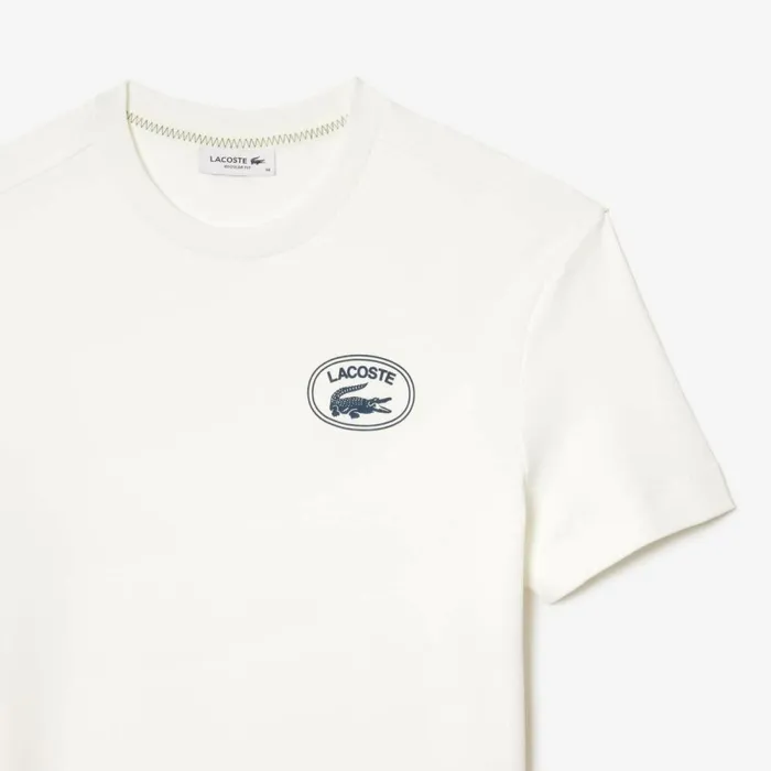 TShirts and Tops Women Lacoste Women039s Regular Fit Signature Print TShirt White 70v